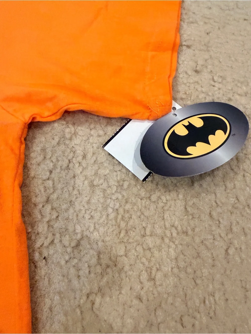 Batman Kids' Glow T-Shirt Costume - Orange Large